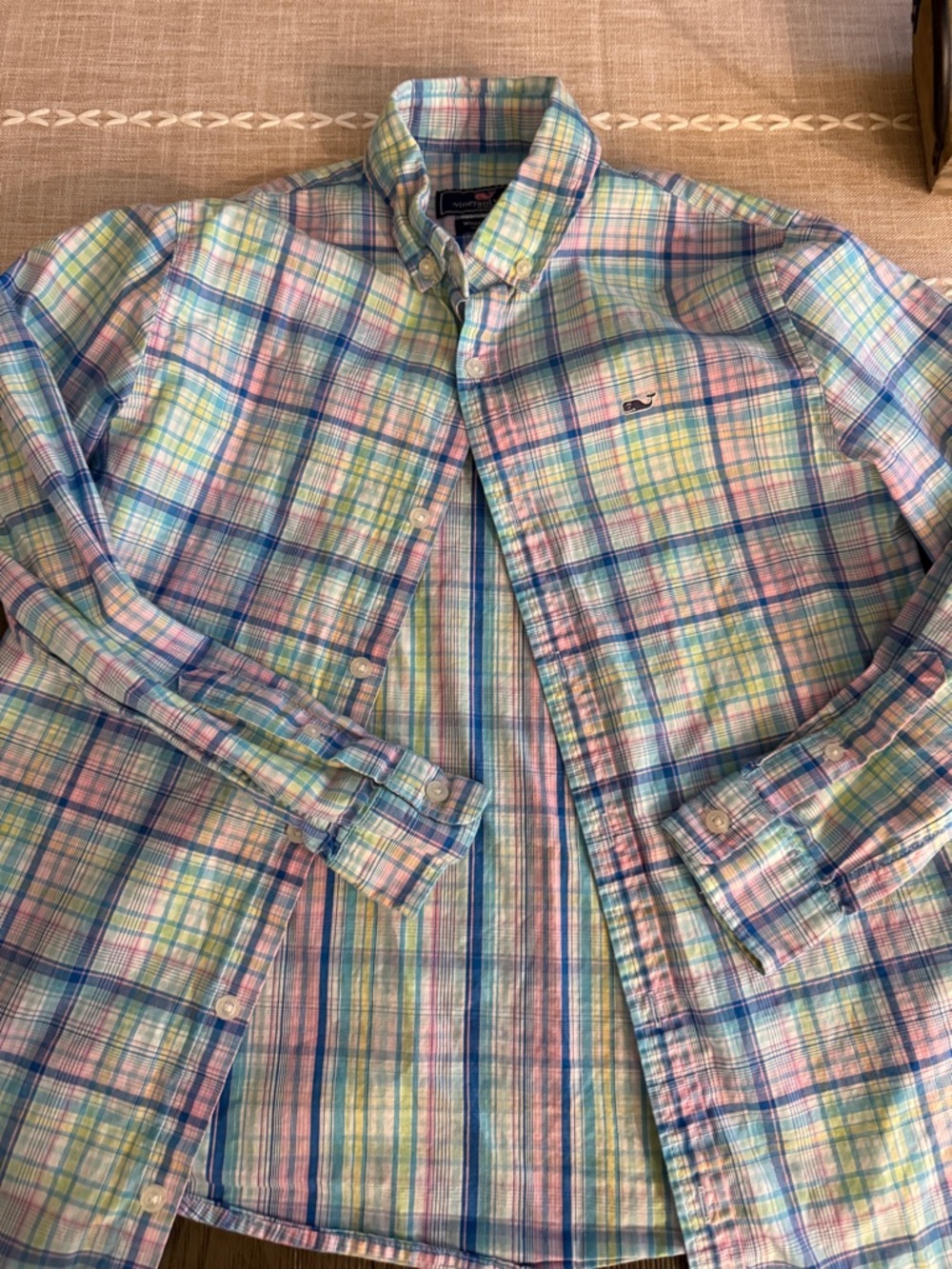 Vineyard Vines Boy's Multi-Pastel Plaid Shirt
